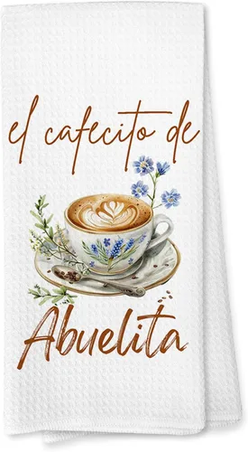 Vista 8 de Voatok Abuela Gifts - Toallas de cocina de café, regalos de Abuela para Navidad, cumpleaños de parte de nietos, toallas de mano para el mejor regalo