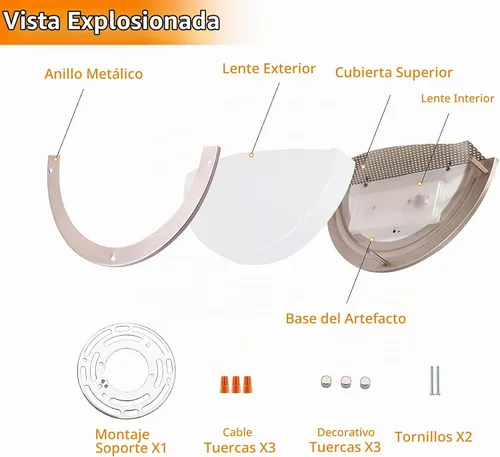 Vista 5 de CLOUDY BAY Aplique de pared LED regulable CRI90+15W 3000K/4000K/5000K de 12 pulgadas, temperatura de color ajustable, regulable, con certificación
