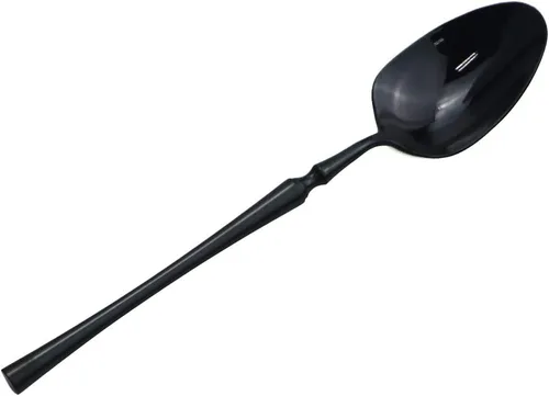 Vista 5 de Juego de cubiertos negros de 5 piezas de acero inoxidable 18/10 para 1, acabado espejo, ideal para bodas, festivales, fiestas, cocina en casa, apto