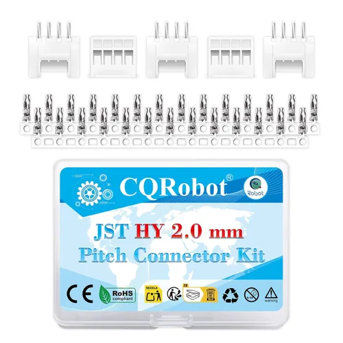 Vista 11 de CQRobot JST EL 4.5 mm de paso 2 pines conector electrónico IC macho, enchufes hembra carcasa y kit de terminales de crimpado en T macho/hembra. 50