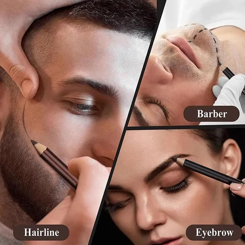 Vista 2 de 4 lápices de trazado de barba y línea capilar con sacapuntas integrado para un estilo y forma precisos