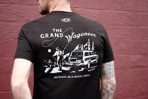Vista 4 de Jeep Camiseta vintage Wagoneer negra para hombre