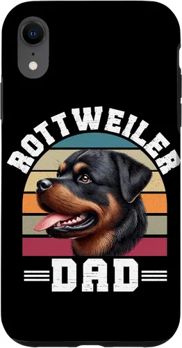 Vista 24 de Rottweiler Dad Rottie Father Dog Parent Father's Day Retro Case for iPhone 16