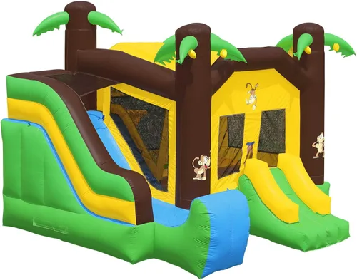 Vista 9 de Cloud 9 Castillo de grado comercial con tobogán – 100% PVC gorila de 16 pies x 17 pies – Inflable solamente