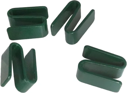 Vista 3 de Clips de acero S de la pintura verde S del gancho 4PCS de la estantería del alambre para el sistema del estante del alambre