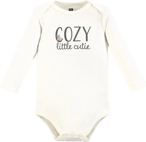 Vista 155 de Hudson Baby Body unisex de algodón de manga larga para bebé, leopardo rosa rojo