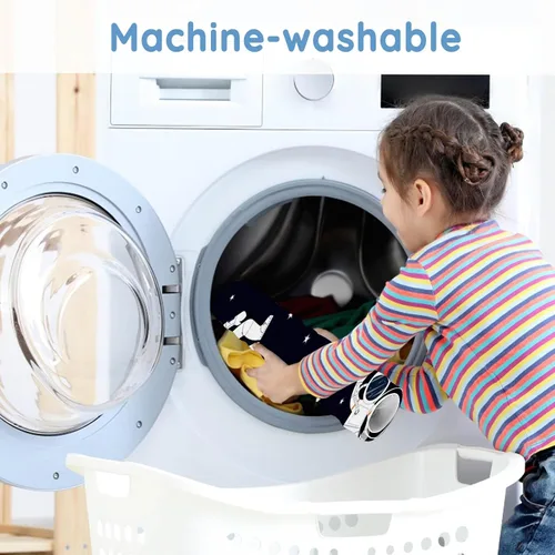 Vista 5 de Tapetes de bañera para niños, tapete de baño de astronauta negro antideslizante para bañera de 40 x 16 pulgadas, grande, lavable, antideslizante