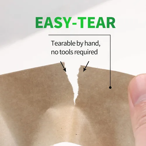 Vista 5 de TAPEBEAR Cinta de papel kraft ecológica, cinta de papel kraft biodegradable, cinta de embalaje writable reciclable, superficie sin revestimiento