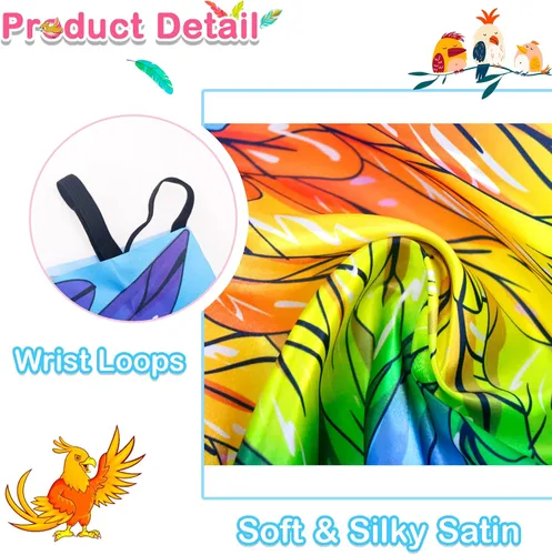 Vista 6 de IROLEHOME Disfraces de loro-águila-alas de pájaro para niños pequeños, diademas para niños y niñas, disfraz de fiesta para jugar, juguetes
