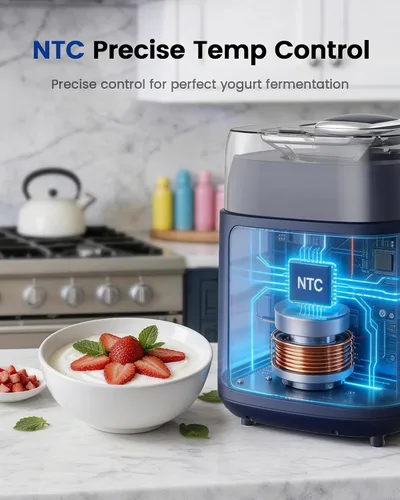 Vista 3 de Compresor 4 en 1 para hacer helados (1.0 cuartos de galón), sin precongelación, máquina automática de yogur, máquina de servir yogur congelado