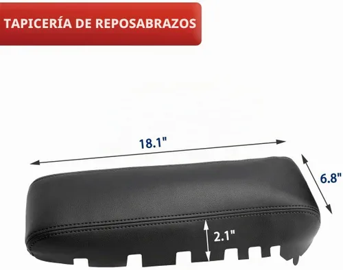 Vista 4 de KBH Funda de repuesto para reposabrazos de consola central para GMC Terrain, Chevy Equinox 2010 2011 2012 2013 2014 2015 2016 2017, cuero de vinilo