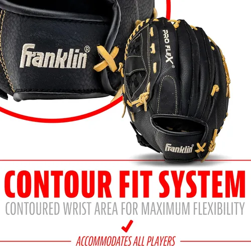 Vista 3 de Franklin Sports Baseball Glove - Proflex Adult Baseball + Softball Glove - Outfield + Infield - Right and Left Hand
