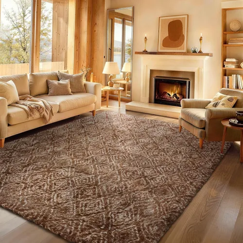 Vista 114 de Ophanie - Alfombras para sala de estar, antideslizante y suave, de felpa grandes y peludas para dormitorio, peludas para niños y niñas, decoración