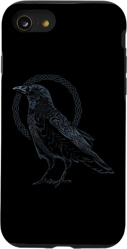Vista 17 de Funda para iPhone 11 Pro Max Crow Raven Viking Valhalla Berserker nórdico nórdico de mitología nórdica