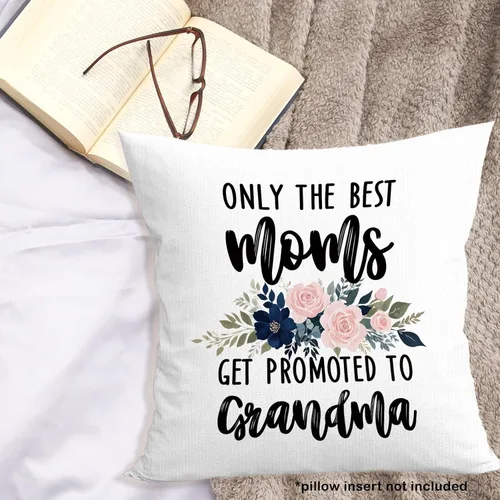 Vista 3 de Only The Best Moms Get Promoted to Grandma Gifts - Funda de almohada de 18 x 18 pulgadas, para abuela, abuela, abuelos, bebé, anuncio de embarazo