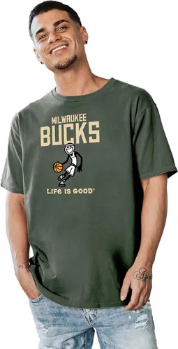 Vista 7 de Blue 84 NBA - Camiseta unisex para adultos, con licencia oficial de la NBA, Life is Good, color del equipo de baloncesto Jake