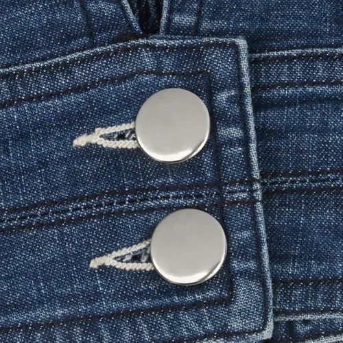 Vista 5 de Camiseta corta sin mangas con botones en la parte delantera y cuello en V profundo para mujer, corsé sin espalda