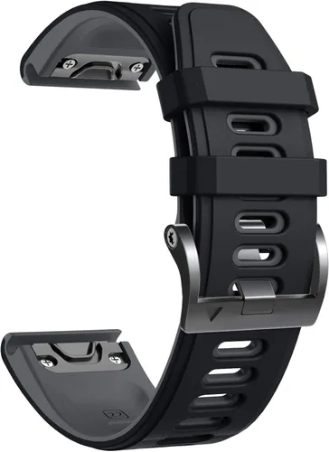 Vista 4 de ANCOOL Correa de reloj Fenix 6/7/5/8 de 1.850 in, correa suave de silicona de 0.866 in de repuesto para reloj inteligente Fenix 6 Pro/5 Plus/7 Pro