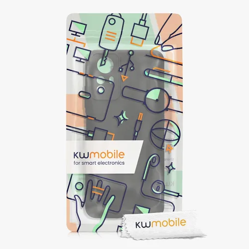 Vista 7 de kwmobile Funda compatible con Xiaomi Redmi Note 12S - Funda protectora delgada de TPU para teléfono - Acabado mate suave - Negro mate