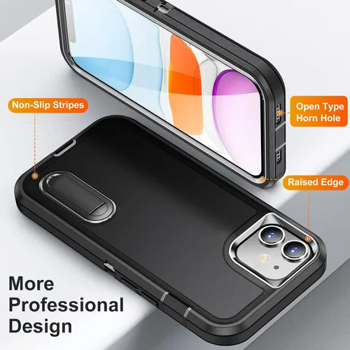 Vista 4 de IDweel Funda para 11 con soporte integrado para hombres, protección resistente, a prueba de golpes, antiarañazos, ajuste delgado, funda protectora