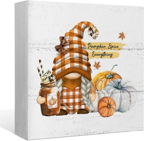 Vista 7 de Just a Girl Who Loves Calabaza Calabaza Calabaza Otoño Taza Café Caja Caja Cartel Decoración de Escritorio Rústico Otoño Temporada Acción de Gracias