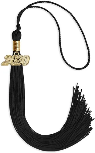 Vista 58 de Endea Graduation - Borla de un solo color con fecha dorada (Oro Antiguo, 2020)