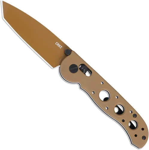Vista 11 de CRKT Cuchillo plegable M16-02DB con cerradura de cerrojo: hoja de borde liso D2, mango de aluminio, clip de bolsillo reversible, M16-02DB