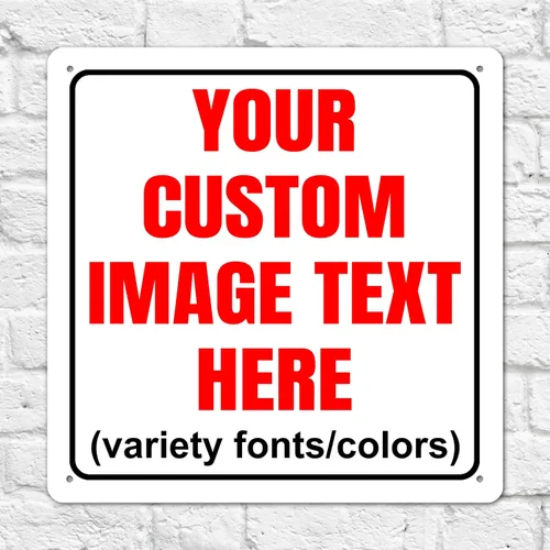 Vista 8 de Letrero de calle personalizado, letrero de metal personalizado para oficina, negocios, lugar de trabajo, hogar, bar, interior/exterior con logotipo
