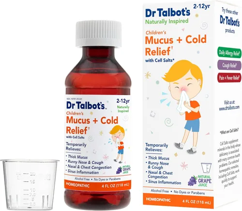 Vista 14 de Dr. Talbot's Medicina de alivio de alergias para niños, 4 onzas, incluye taza de dosificación, para 2 a 12 años, sabor natural a uva