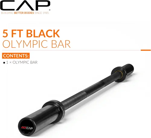 Vista 2 de CAP Barbell 2-Inch Olympic Barbell Bars 5 ft, 6 ft, & 7 ft Multiple Options