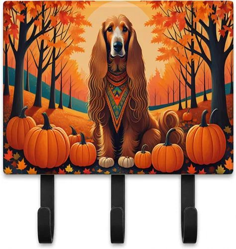 Vista 57 de Affenpinscher - Correa de otoño o llavero Affenpinscher Fall artwork on ceramic tile with three steel hooks for keys, leashes, towels