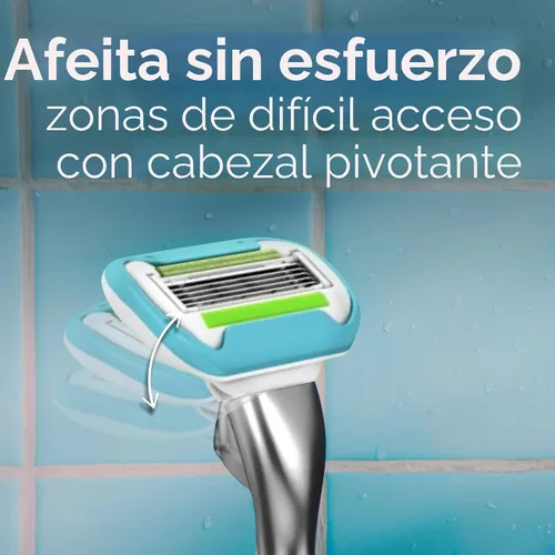 Vista 5 de Gillette Venus - Maquinilla de afeitar para mujer, extra suave, incluye 1 mango de afeitar reutilizable + 4 repuestos de maquinilla de afeitar de 5