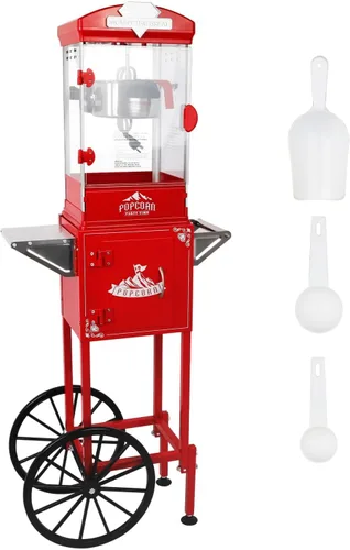 Vista 12 de Máquina comercial de palomitas de maíz con carrito, máquina de palomitas de maíz para cine con hervidor de 16 onzas, control de 3 interruptores