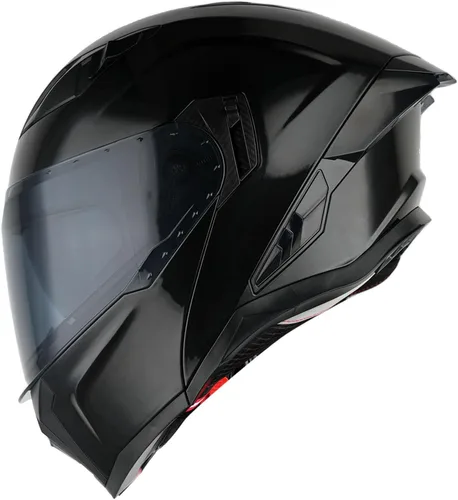 Vista 4 de 1Storm Casco integral modular/abatible con doble visera y protección solar para motocicleta de calle + Un escudo transparente adicional: KT928