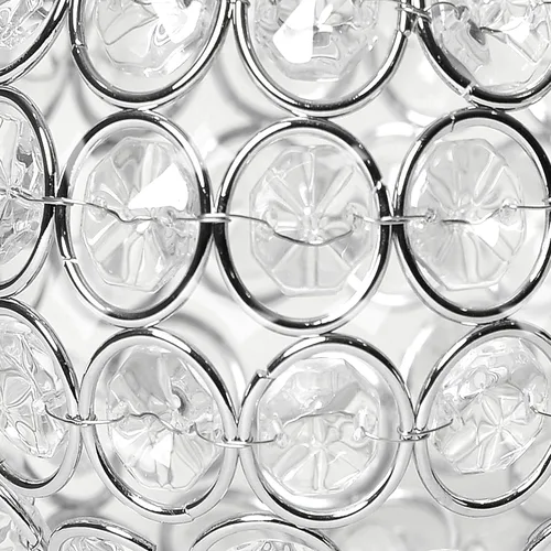 Vista 3 de Elegant Designs HG1006-CHR Elipse - Portavelas circular de cristal, florero, centro de mesa de boda, regalo, 4.25 pulgadas, cromado