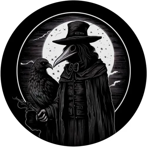 Vista 3 de Black Crow Death Plague Doctor Occult Aesthetic Raven Goth PopSockets PopGrip estándar