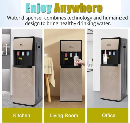 Vista 7 de Dispensador de enfriador de agua para botella de 5 galones (Champaign Gold)