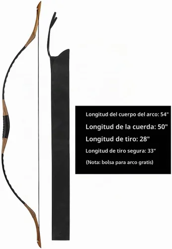 Vista 2 de Longbowmaker H1 - Arco largo hecho a mano al estilo húngaro, flagella recurvo, arco de caballo, tiro con arco, potencia de 20 a 110 libras
