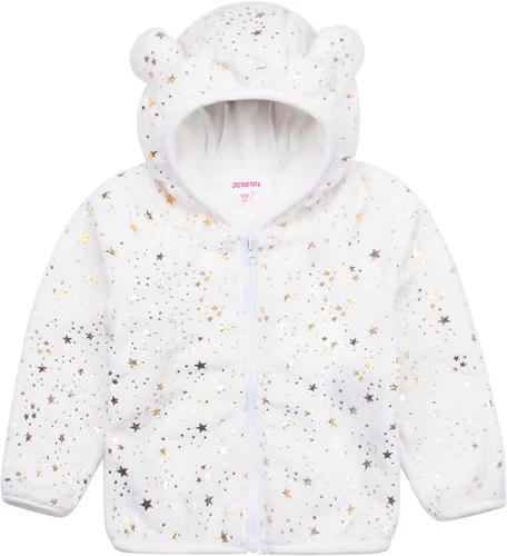 Vista 34 de Chaqueta con capucha de forro polar con cremallera para niñas y niños pequeños, abrigo de osito cálido de invierno Negro