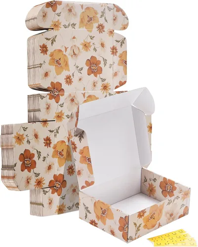 Vista 55 de HORLIMER Paquete de 40 cajas de envío de 5 x 5 x 5, caja de cartón corrugado blanco para correo, embalaje, pequeñas empresas