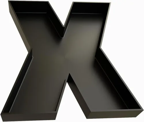 Vista 42 de Bandejas de servir de plástico duro reutilizables y rellenables con letras y números para decoración de fiesta (S, Negro)