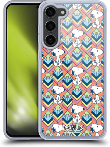 Vista 326 de Head Case Designs Snoopy Deco Dreams - Funda de gel con licencia oficial de Peanuts Blue Pattern [protección de grado militar] compatible con Google