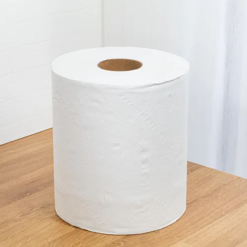 Vista 4 de Karat JS-CPW600 - Toallas de papel de 2 capas, color blanco, 3600 hojas/rollo, caja de 6 rollos