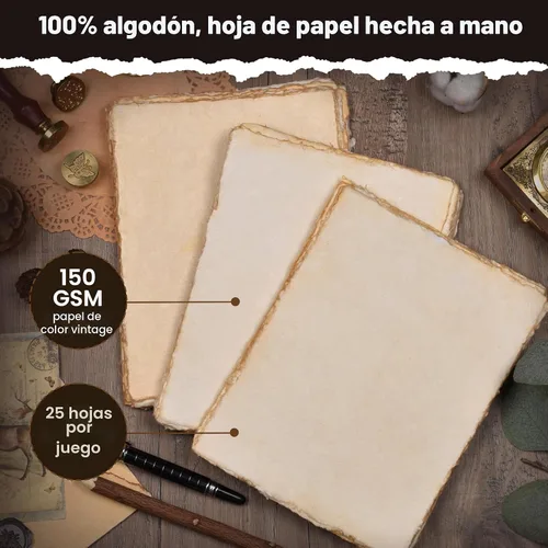 Vista 2 de LEATHER VILLAGE Papel de acuarela - 6 x 4 pulgadas - 25 hojas de papel de acuarela para dibujar, esbozar, pintar y manualidades - 150 GSM papel