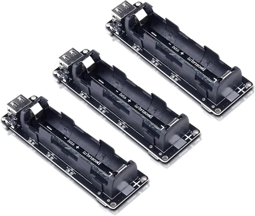 Vista 11 de diymore Soporte de batería 1865O doble Li-ion V8 Escudo de batería Micro USB 5V/3A 3V/1A Power Bank Módulo de carga de batería para Raspberry Pi