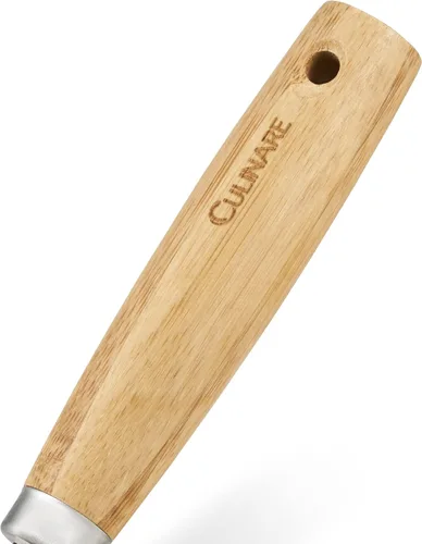 Vista 4 de Culinare Naturals C70011 - Cortador de tartas Bambú sostenible/acero inoxidable (L) 10.630 in x 2.559 in Cortador de pasteles, cortador