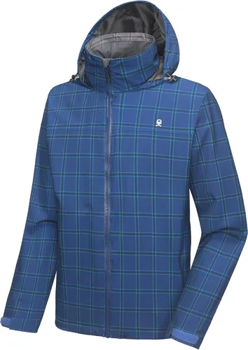 Vista 14 de Little Donkey Andy Chaqueta impermeable para hombre, ligera, cortavientos con capucha, impermeable, plegable, para senderismo al aire libre A1 Negro