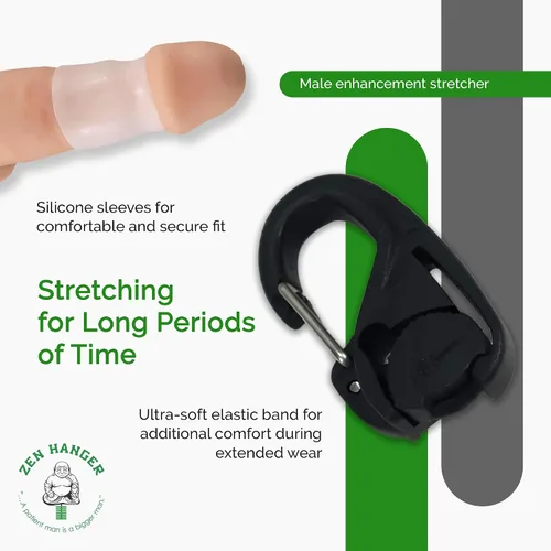 Vista 2 de Zen Hanger Estirador de pene para todo el día (ADS) - Kit de dispositivo extensor de pene ajustable para ampliación