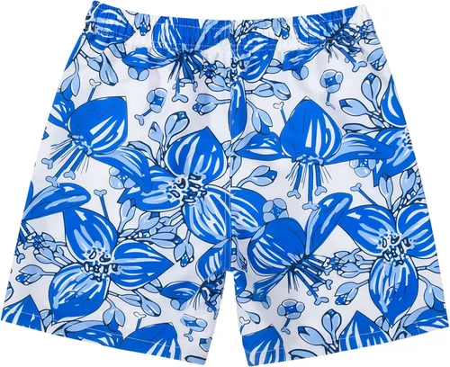 Vista 2 de MADHERO Traje de baño para hombre, estilo vintage, floral, de secado rápido, con forro de malla