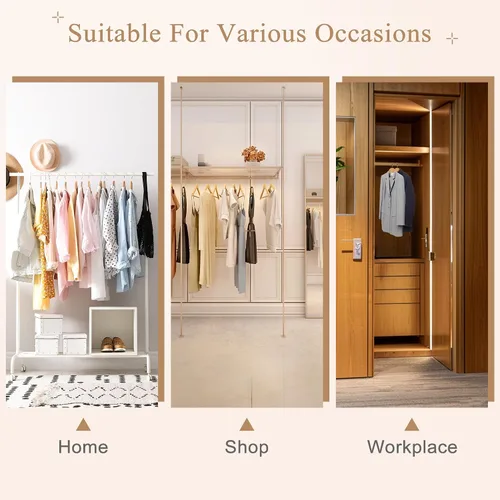Vista 4 de ZENY Perchas de Madera Premium Paquete de 50, Perchas para Abrigos con Gancho Giratorio de 360 Grados, Perchas para Ropa para Trajes, Camisas
